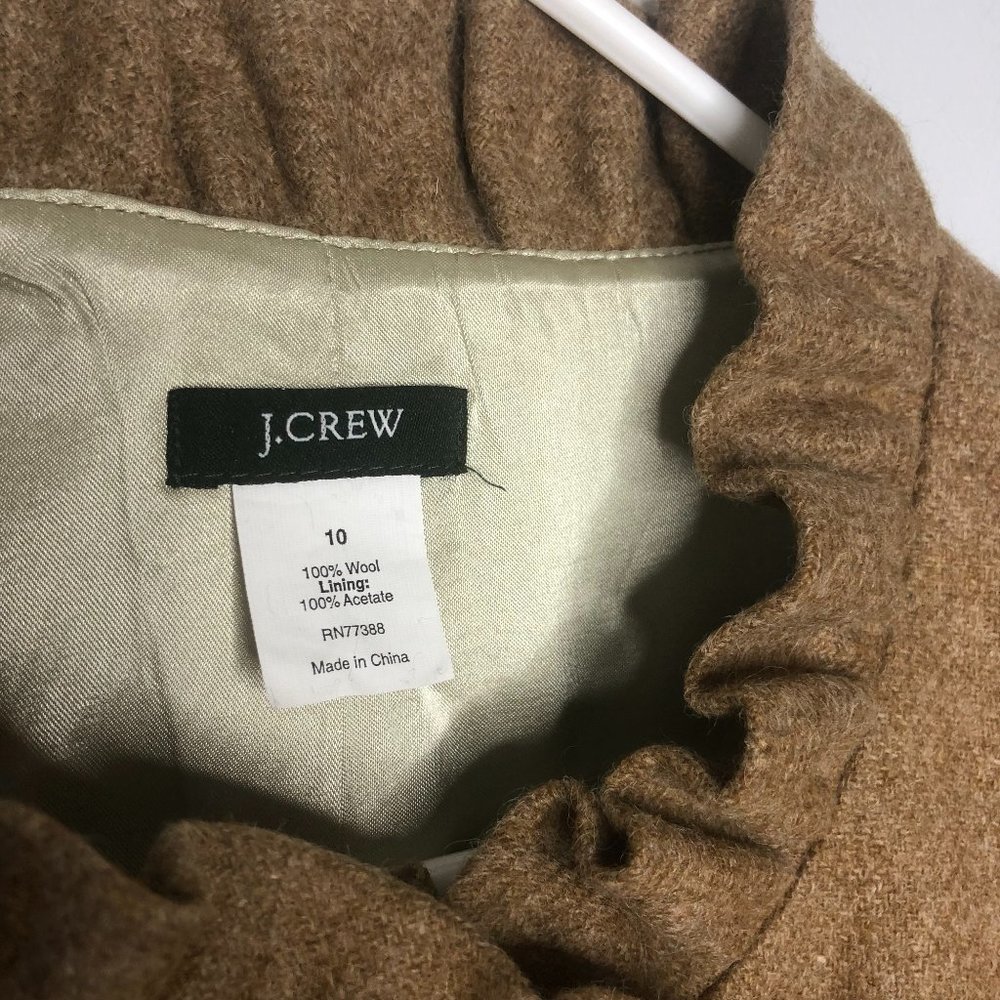 J. Crew Brown Ruffle Jacket - Picture 5 of 7